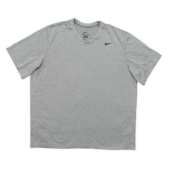 Nike Men's 2XL Gray Polyester Activewear T-Shirt Dri Fit Gym Run Short Sleeve - Picture 1 of 6